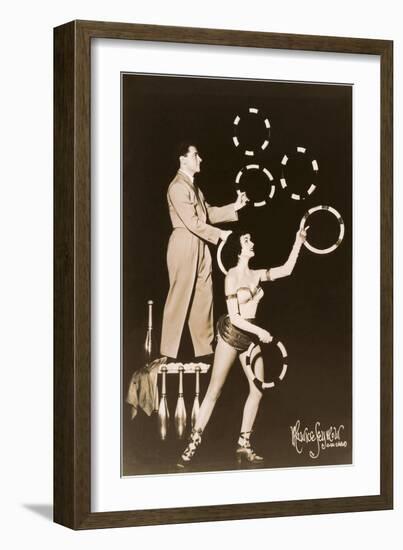 Two Circus Jugglers-null-Framed Art Print