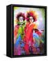 Two Clowns With A Violin And A Pipe-balaikin2009-Framed Stretched Canvas