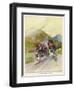 Two Competitors in the Tourist Trophy Race Fight It out Amid the Hills of the Isle of Man-Grimes-Framed Photographic Print