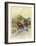 Two Competitors in the Tourist Trophy Race Fight It out Amid the Hills of the Isle of Man-Grimes-Framed Photographic Print