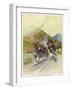 Two Competitors in the Tourist Trophy Race Fight It out Amid the Hills of the Isle of Man-Grimes-Framed Photographic Print