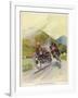 Two Competitors in the Tourist Trophy Race Fight It out Amid the Hills of the Isle of Man-Grimes-Framed Photographic Print