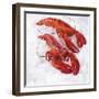 Two Cooked Lobsters on Ice-Jürgen Holz-Framed Photographic Print