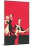 Two Couples Ballroom Dancing-null-Mounted Art Print