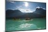 Two Couples Canoeing on Emerald Lake, California-Dave Heath-Mounted Photographic Print