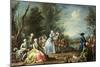 Two Court Ladies Out Shooting with Their Retinue in a Wooded River Landscape-Amigoni Jacopo-Mounted Giclee Print