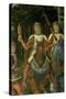 Two courtiers carrying sword and a gift preceed Lorenzo il Magnifico.-Benozzo Gozzoli-Stretched Canvas