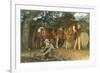 Two Cowboys Making Camp-null-Framed Art Print