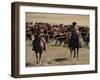 Two Cowboys on Horseback, Cattle Ranching, New Mexico, United States of America, North America-Woolfitt Adam-Framed Photographic Print