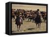 Two Cowboys on Horseback, Cattle Ranching, New Mexico, United States of America, North America-Woolfitt Adam-Framed Stretched Canvas