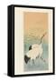 Two Cranes, 1925-26 (Colour Woodcut)-Ohara Koson-Framed Stretched Canvas