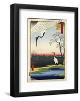 Two Cranes from Meisho Yedo Hiakkei (One Hundred Famous Views of Edo)-Ando Hiroshige-Framed Giclee Print