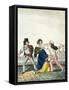 Two Criminals Attacking a Mother and Baby-null-Framed Stretched Canvas