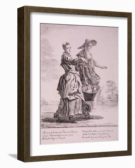 Two Crockery Sellers, Cries of London, 1760-Paul Sandby-Framed Giclee Print