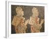 Two Crusaders of the Minutolo Family, from the Cappella Minutolo-Pietro Cavallini-Framed Giclee Print