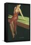 Two Cushion, Vamp Playing Pool-null-Framed Stretched Canvas