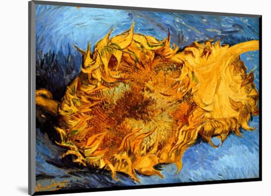 Two Cut Sunflowers, c.1887-Vincent van Gogh-Mounted Giclee Print