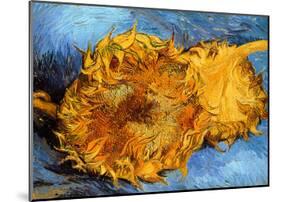 Two Cut Sunflowers, c.1887-Vincent van Gogh-Mounted Giclee Print