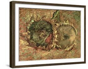 Two Cut Sunflowers, c.1887-Vincent van Gogh-Framed Giclee Print