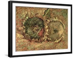 Two Cut Sunflowers, c.1887-Vincent van Gogh-Framed Giclee Print