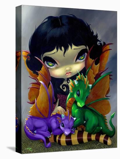 Two Cute Dragonlings-Jasmine Becket-Griffith-Stretched Canvas
