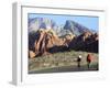 Two Cyclists Ride Along the 13-Mile-Long Scenic Drive-null-Framed Photographic Print