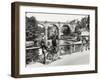 Two Cyclists Take a Break on a Bridge Over the River Nidd at Knaresborough-Fred Musto-Framed Photographic Print