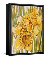 Two Daffodils, 2001-Joan Thewsey-Framed Stretched Canvas