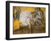 Two dancers at rest. Around 1910. Pastel-Edgar Degas-Framed Giclee Print