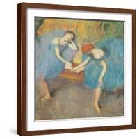 Two Dancers at Rest Or, Dancers in Blue, circa 1898-Edgar Degas-Framed Giclee Print