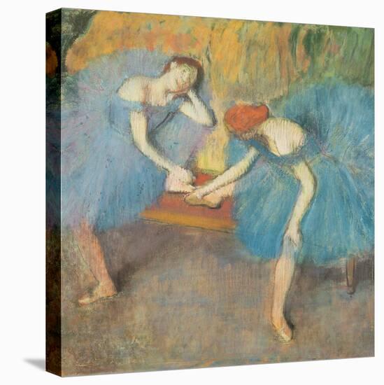 Two Dancers at Rest Or, Dancers in Blue, circa 1898-Edgar Degas-Stretched Canvas