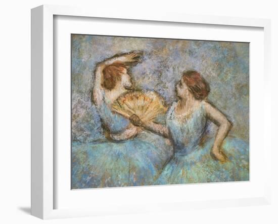 Two dancers (detail). Around 1905. Pastel on cardboard.-Edgar Degas-Framed Giclee Print