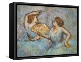 Two dancers (detail). Around 1905. Pastel on cardboard.-Edgar Degas-Framed Stretched Canvas