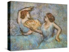 Two dancers (detail). Around 1905. Pastel on cardboard.-Edgar Degas-Stretched Canvas