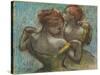 Two Dancers, Half-Length-Edgar Degas-Stretched Canvas