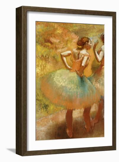 Two Dancers in Green Skirts, 1895-Edgar Degas-Framed Giclee Print