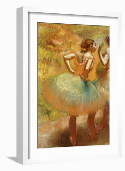 Two Dancers in Green Skirts, 1895-Edgar Degas-Framed Giclee Print