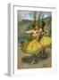 Two dancers in yellow. Around 1896. Pastel and charcoal-Edgar Degas-Framed Giclee Print