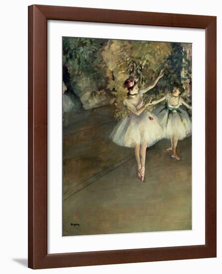 Two Dancers on a Stage-Edgar Degas-Framed Art Print