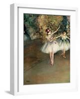 Two Dancers on the Stage, 1874-Edgar Degas-Framed Premium Giclee Print