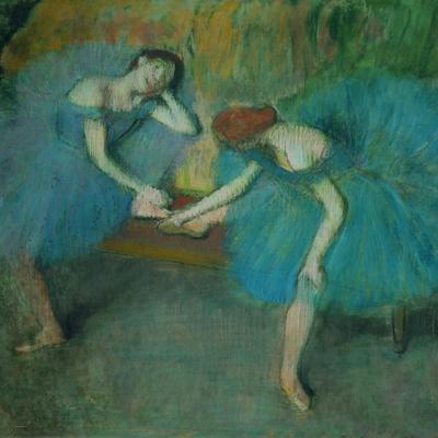 'Two Dancers Resting, or Two Dancers in Blue, 1898' Giclee Print