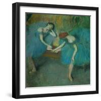 Two Dancers Resting, or Two Dancers in Blue, 1898-Edgar Degas-Framed Giclee Print