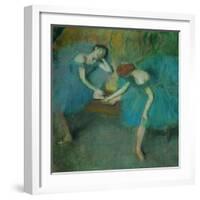 Two Dancers Resting, or Two Dancers in Blue, 1898-Edgar Degas-Framed Giclee Print