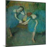 Two Dancers Resting, or Two Dancers in Blue, 1898-Edgar Degas-Mounted Giclee Print