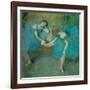 Two dancers resting, or two dancers in blue Pastel, 1898-Edgar Degas-Framed Giclee Print