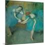 Two dancers resting, or two dancers in blue Pastel, 1898-Edgar Degas-Mounted Giclee Print