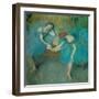 Two dancers resting, or two dancers in blue Pastel, 1898-Edgar Degas-Framed Giclee Print