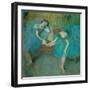 Two dancers resting, or two dancers in blue Pastel, 1898-Edgar Degas-Framed Giclee Print