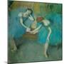 Two dancers resting, or two dancers in blue Pastel, 1898-Edgar Degas-Mounted Giclee Print
