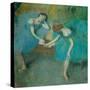 Two dancers resting, or two dancers in blue Pastel, 1898-Edgar Degas-Stretched Canvas
